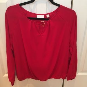 Red blouse